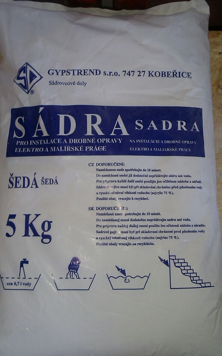 Sádra šedá 5kg