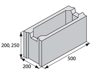 Bednění ztracené 50x20x25 zámek